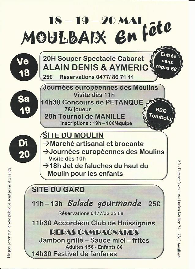 Moulbaix en fête – 18 19 20 mai