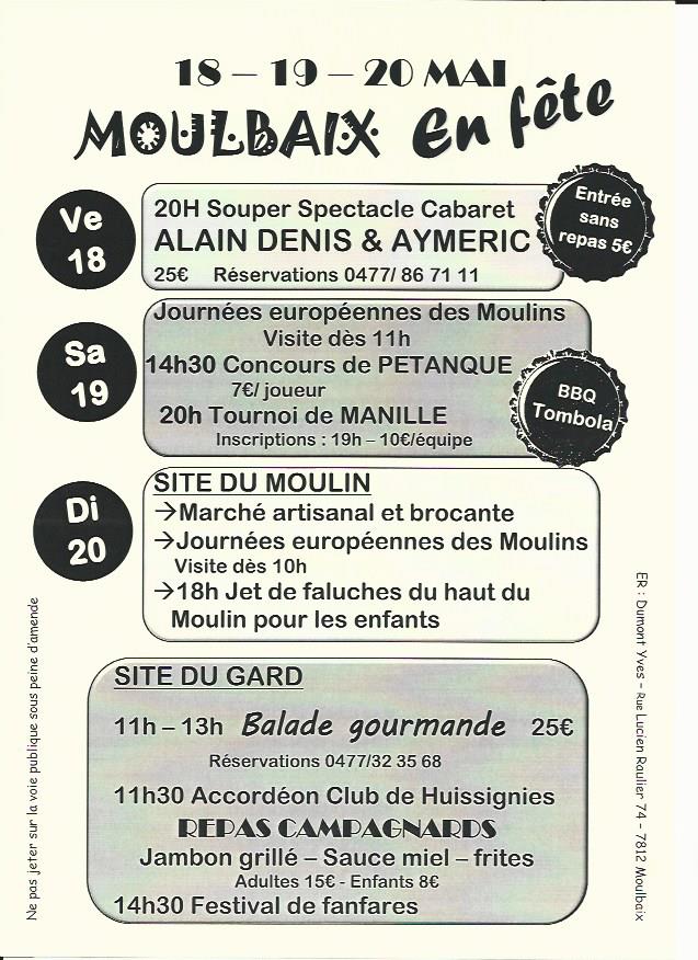 Moulbaix en fête - 18 19 20 mai - Moulbaix